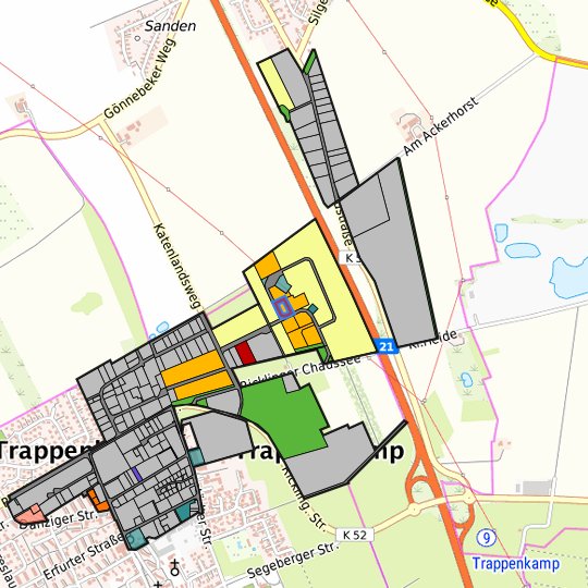 Detaildarstellung der gesuchten Gewerbefläche