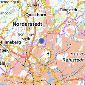 Lage in der gesuchten Region 