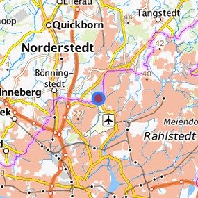 Lage in der gesuchten Region 
