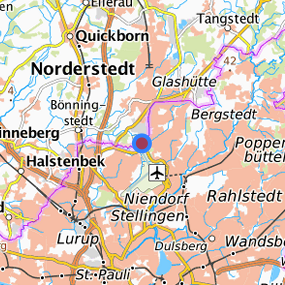 Lage in der gesuchten Region 